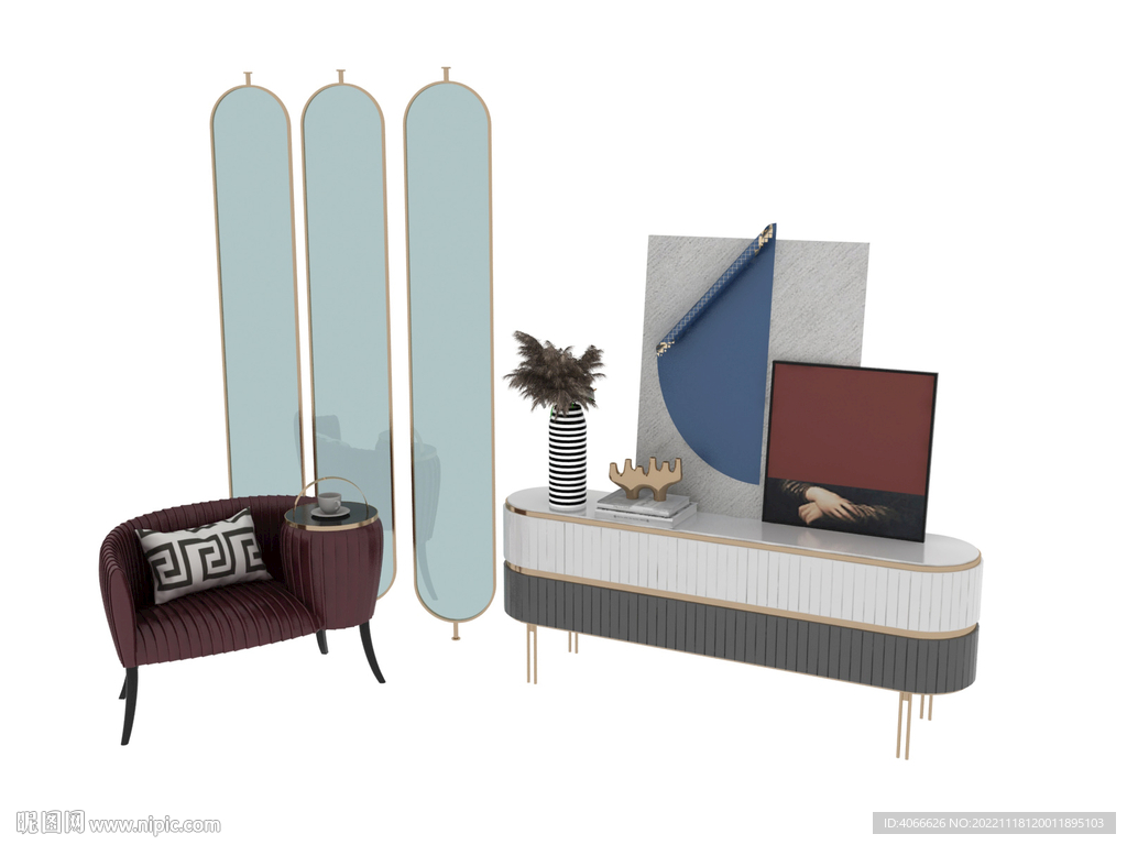 柜子沙發3d模型
