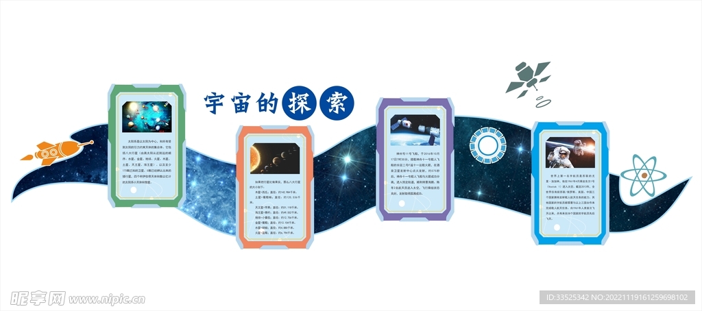 宇宙 科技文化墻