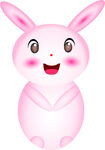 粉色可爱小白兔