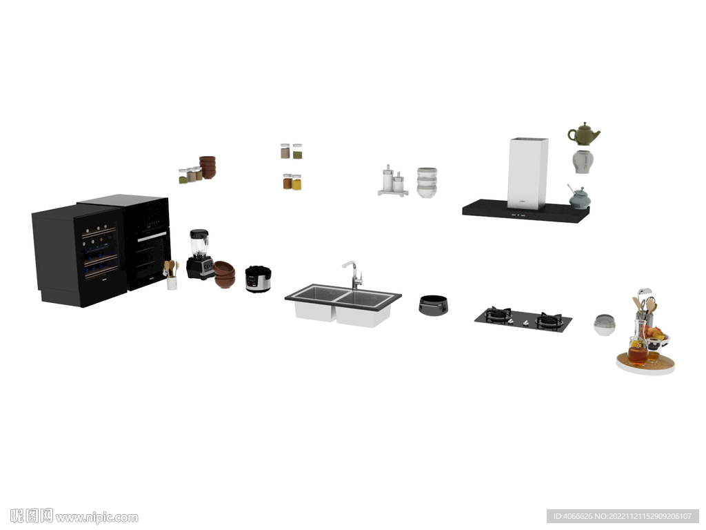 廚房用品3d模型