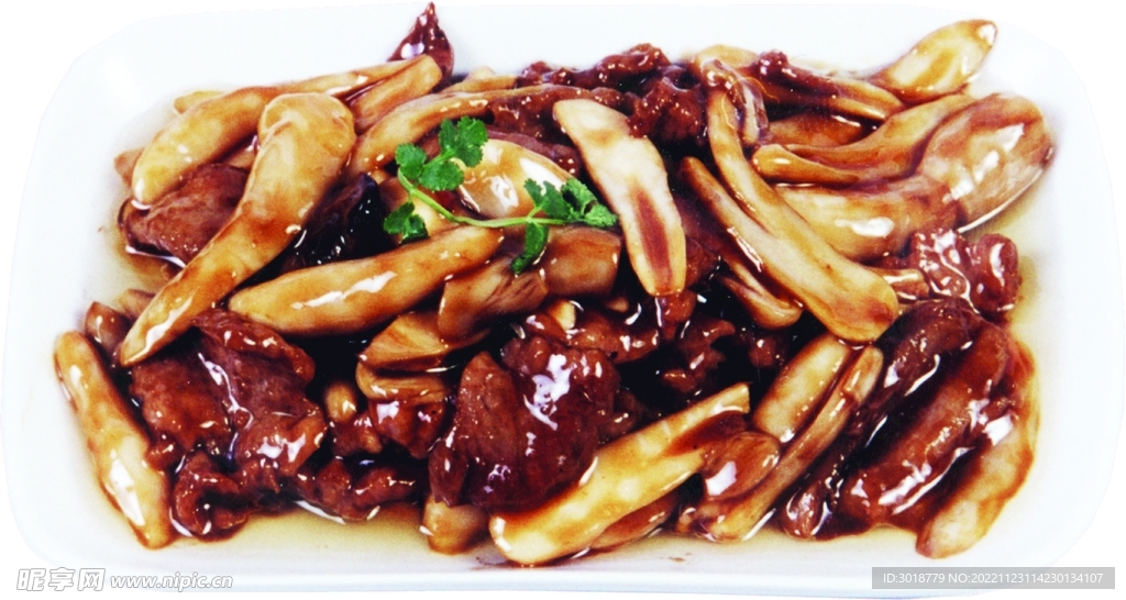 鮮菌炒牛爽肉