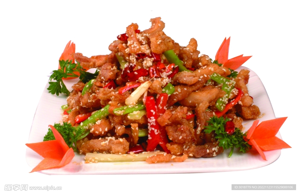 香辣芝麻肉絲