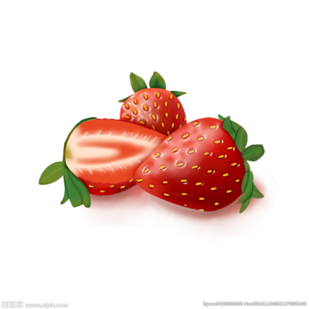 手绘水果草莓素材