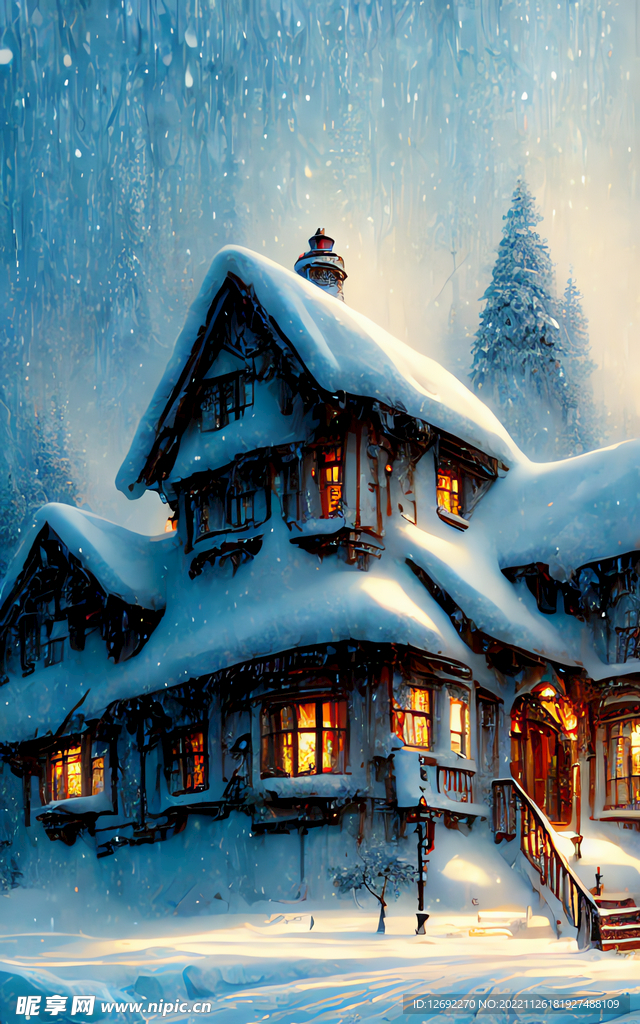 冬日的小房子