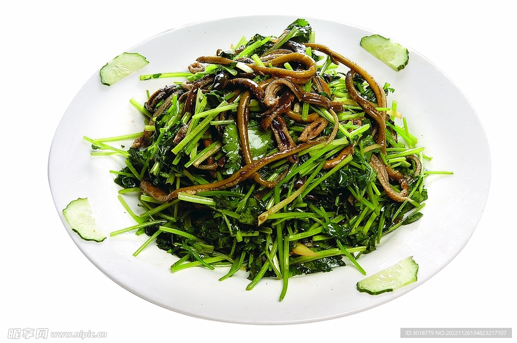 香菜爆鱔絲