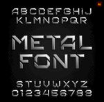 金属未来风字母数字