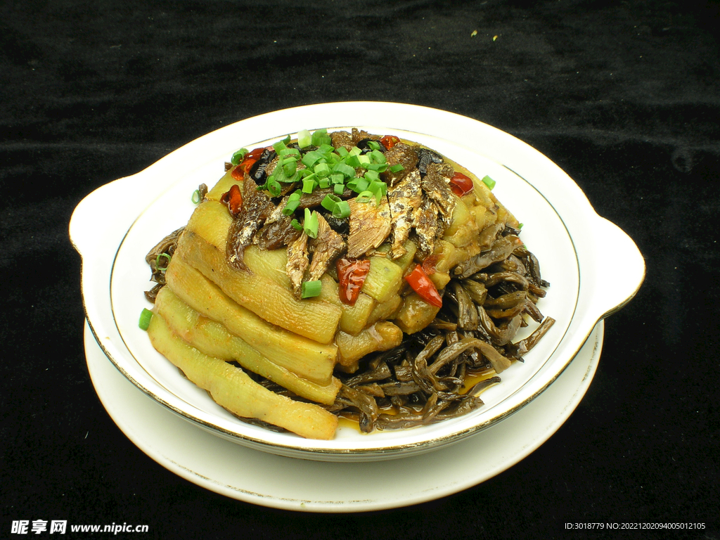 干豆角蒸茄子