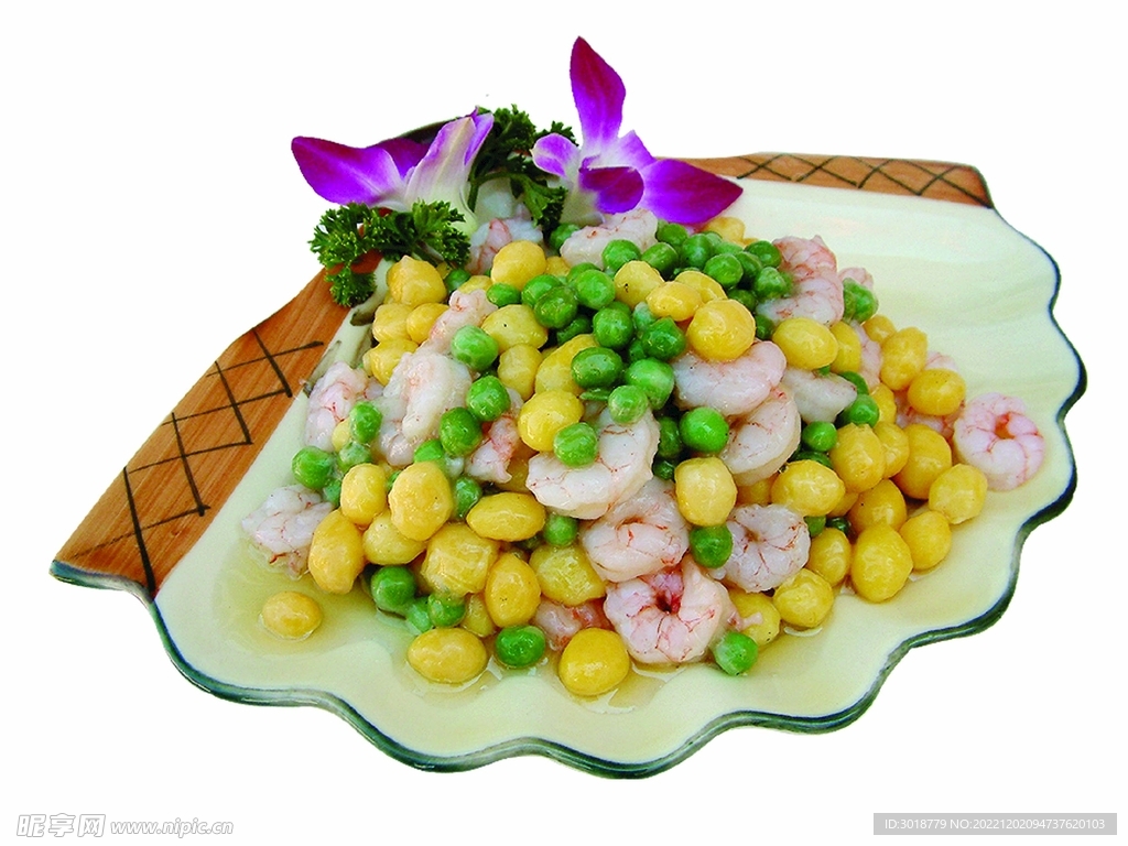 豌豆銀杏炒蝦仁