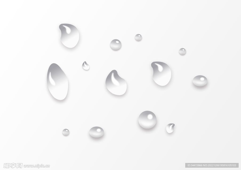 水珠水滴透明露珠元素