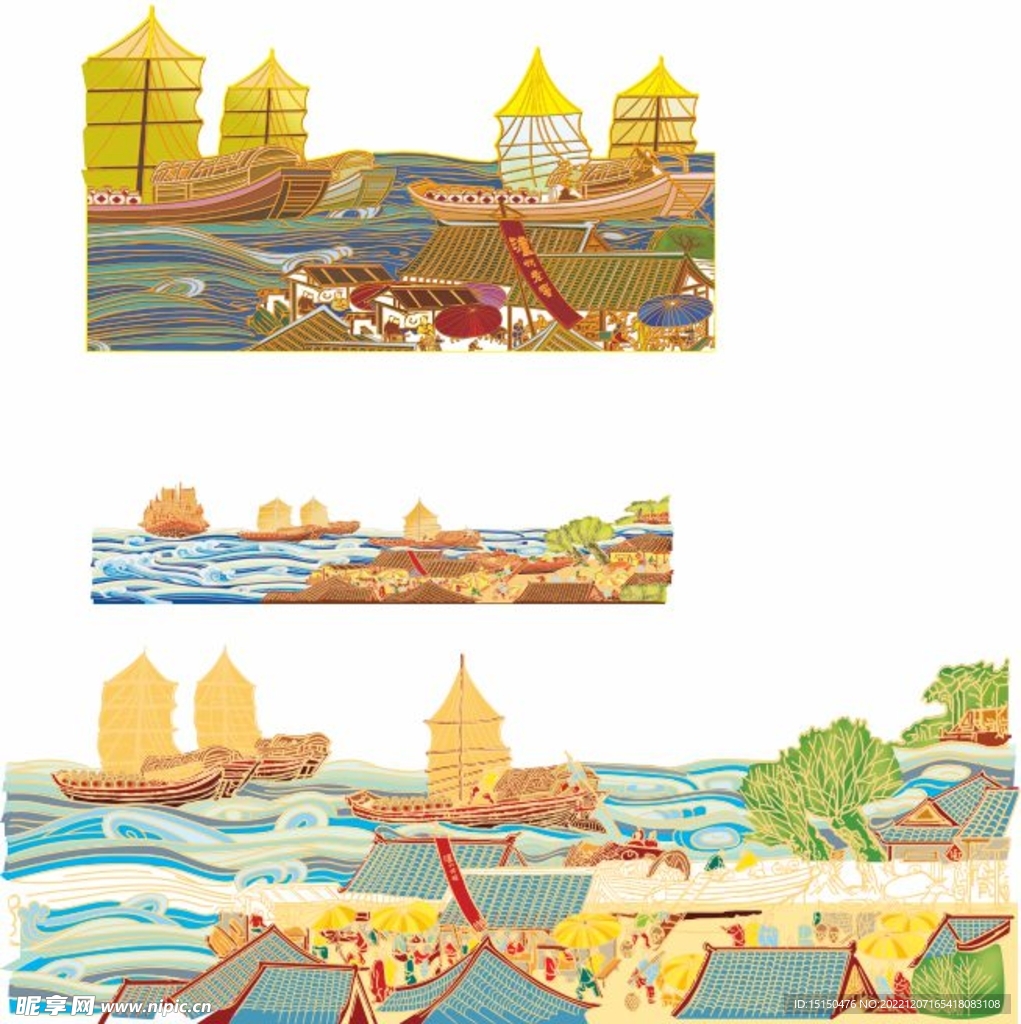 彩色江陽圖