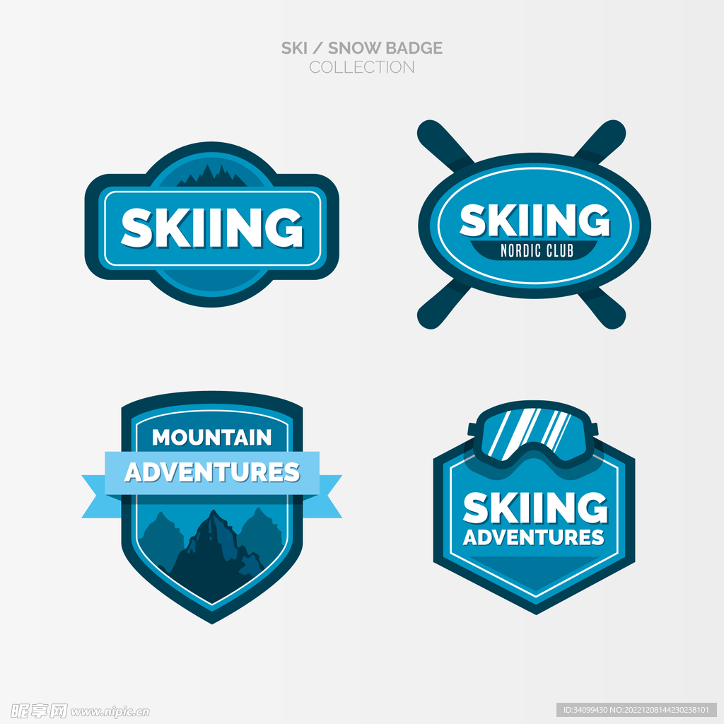 滑雪图标logo