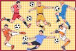 足球运动员体育插画