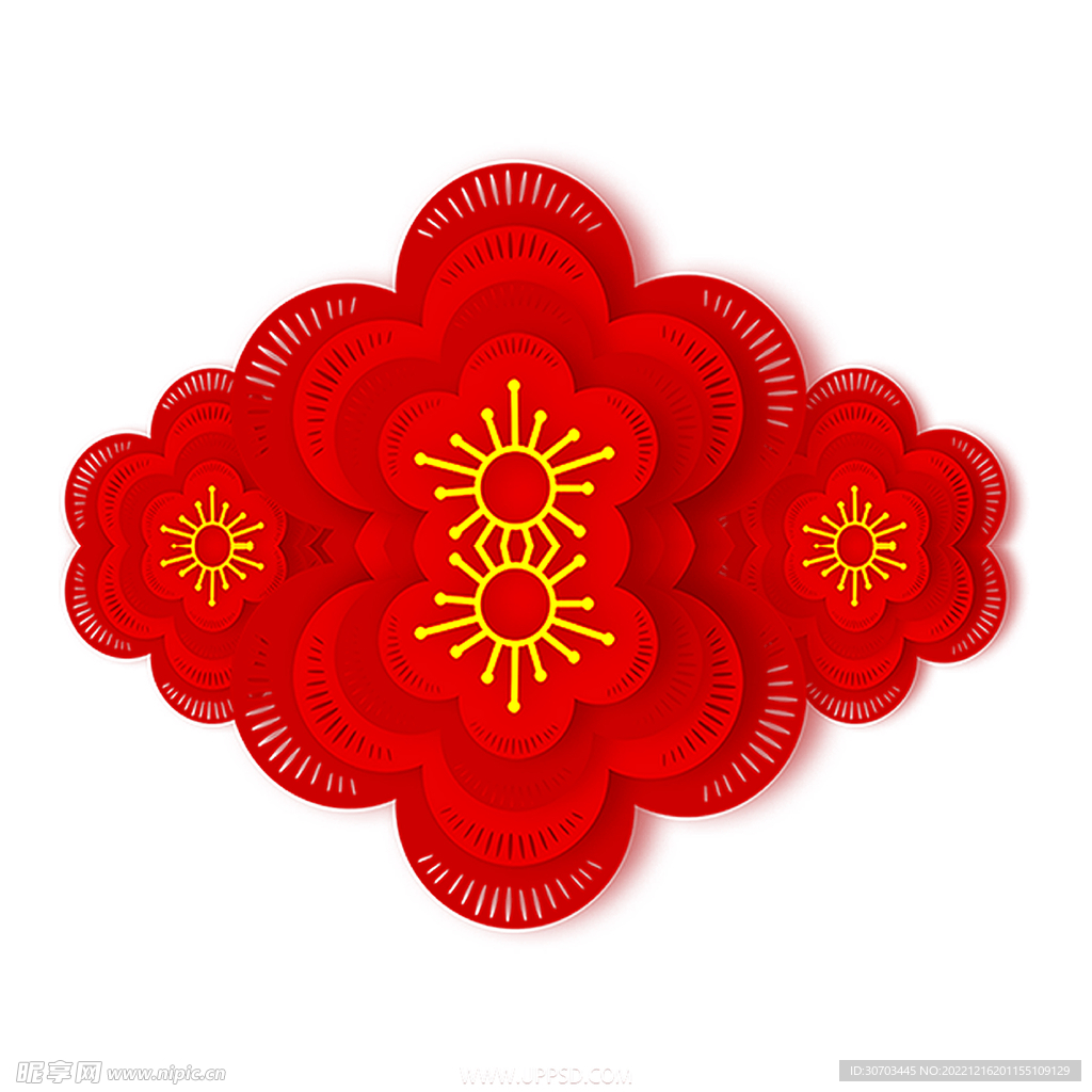 春節(jié)紅色小花