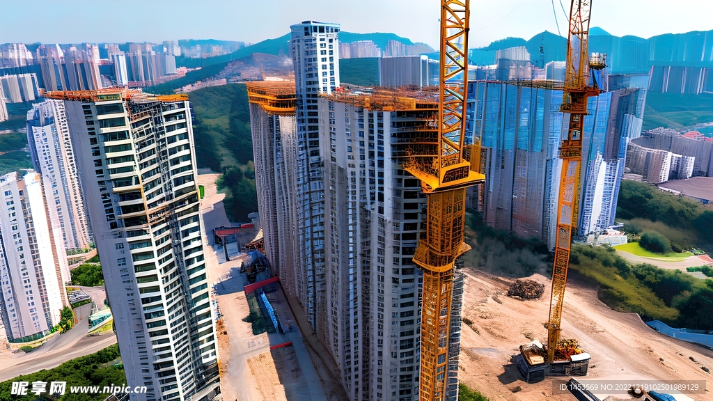 建筑工地塔吊