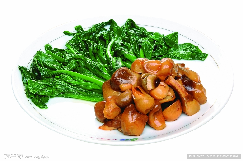 野蘑燒菜心