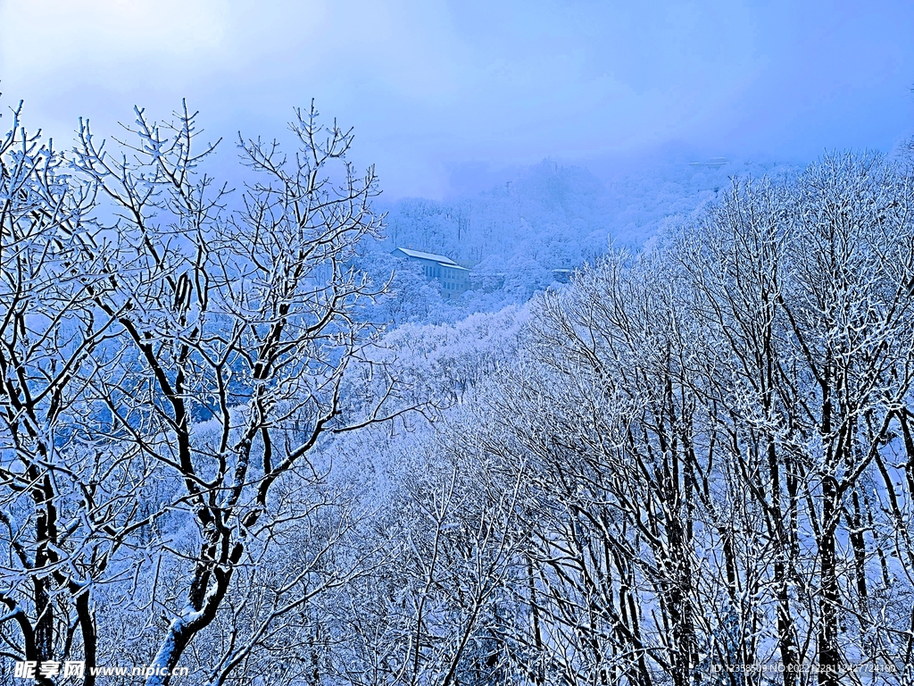 洛阳老君山雪景