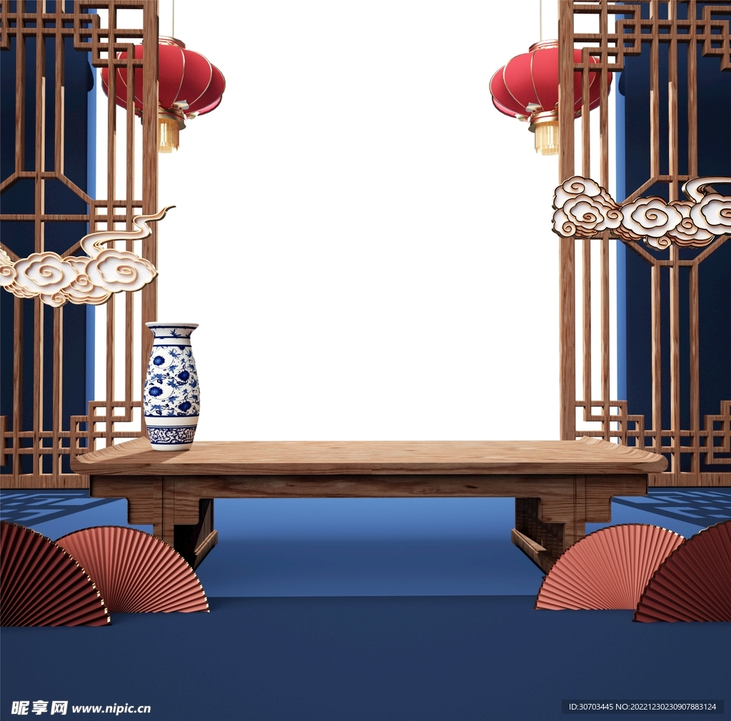 燈籠和桌子