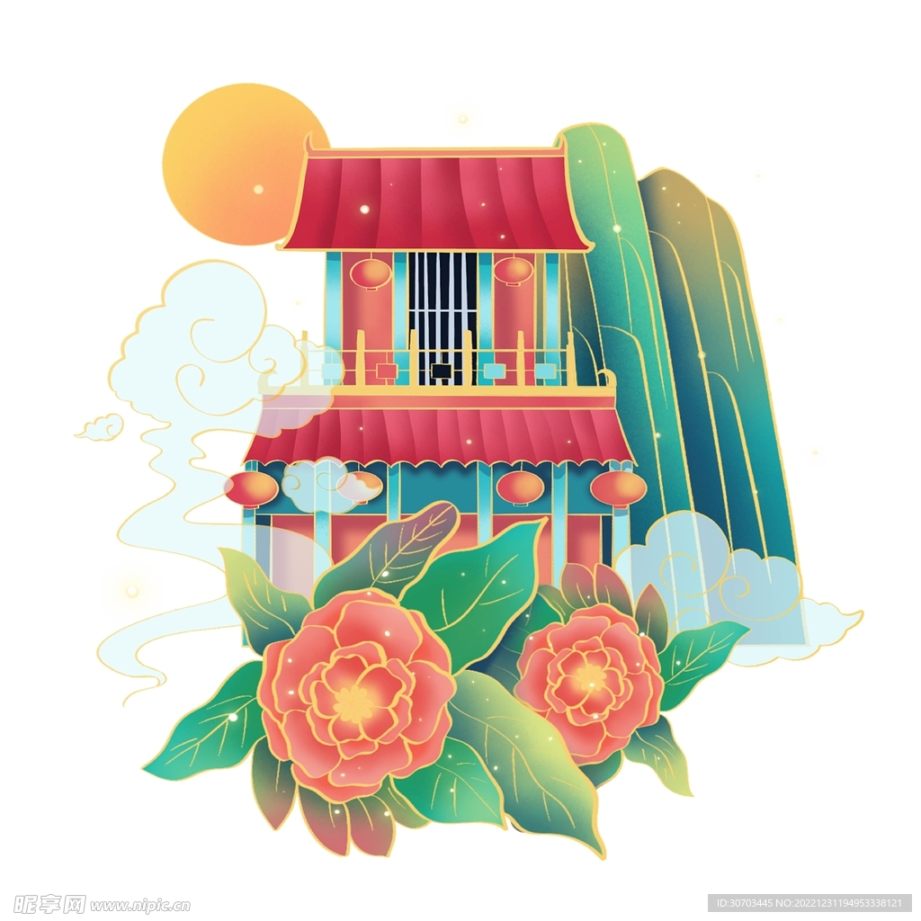 房子和山