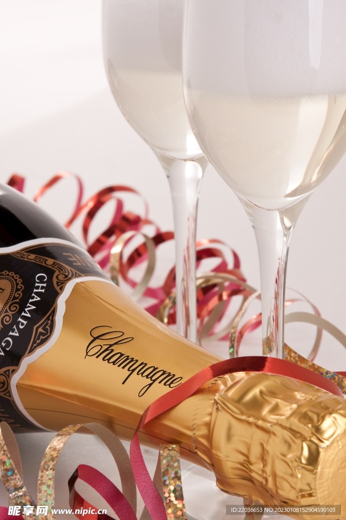 新年庆祝香槟酒水