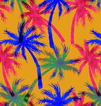 彩色椰子树