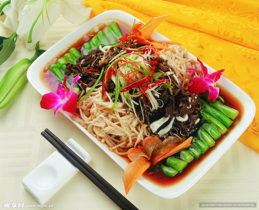 蔥油金菇百葉菜