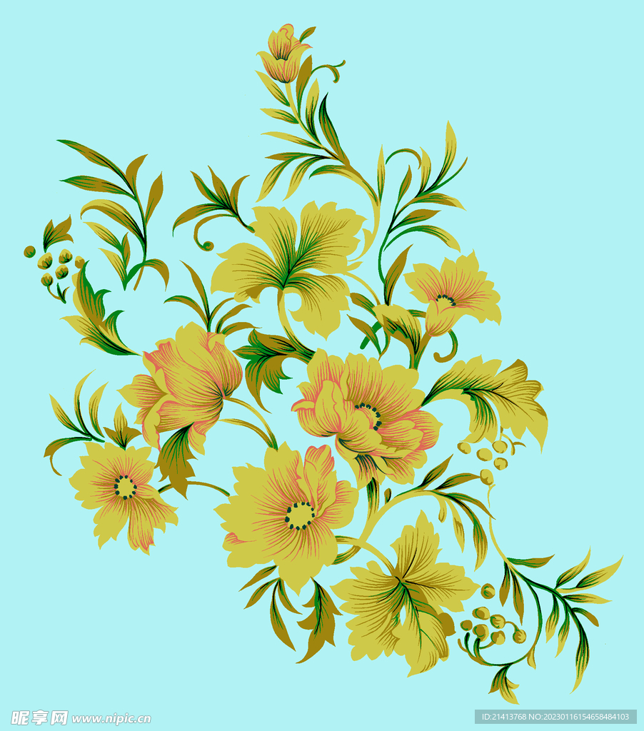 手繪花卉素材 