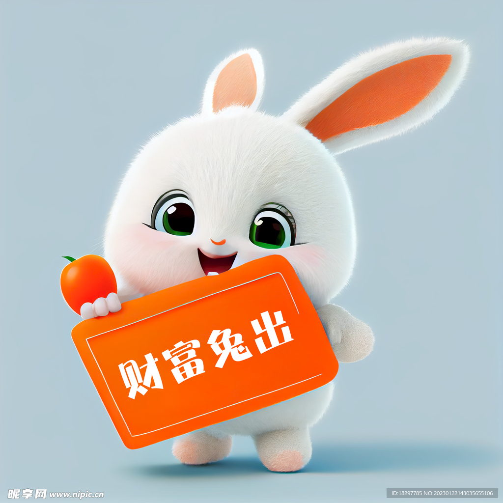 呆萌的小兔