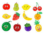 卡通水果蔬菜素材