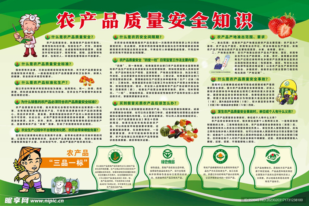 农产品质量安全知识海报