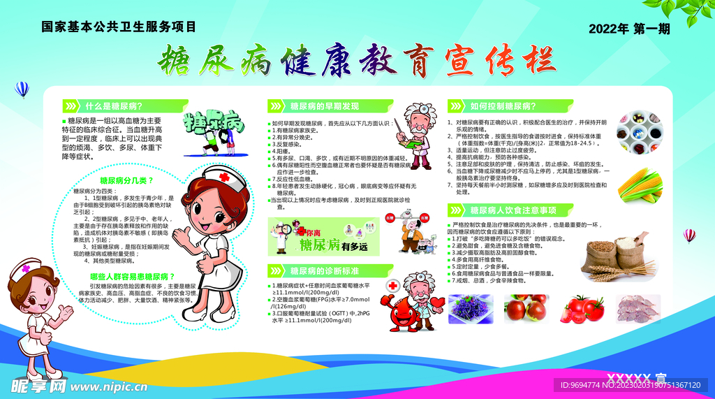 糖尿病健康教育宣傳欄