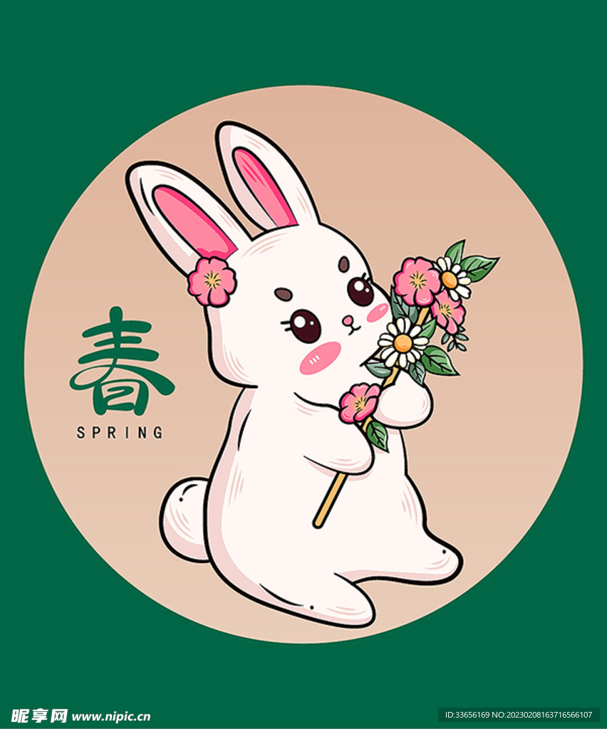 春季卡通兔