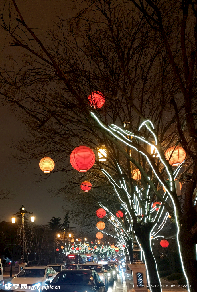 陕西西安大唐不夜城街景