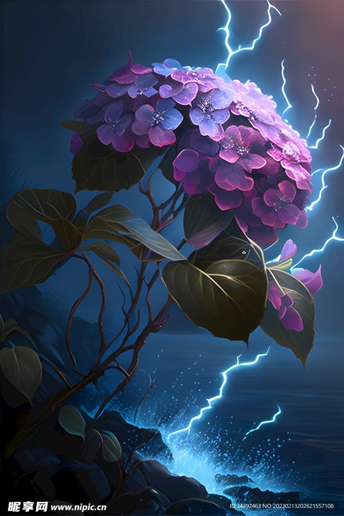 紫色繡球