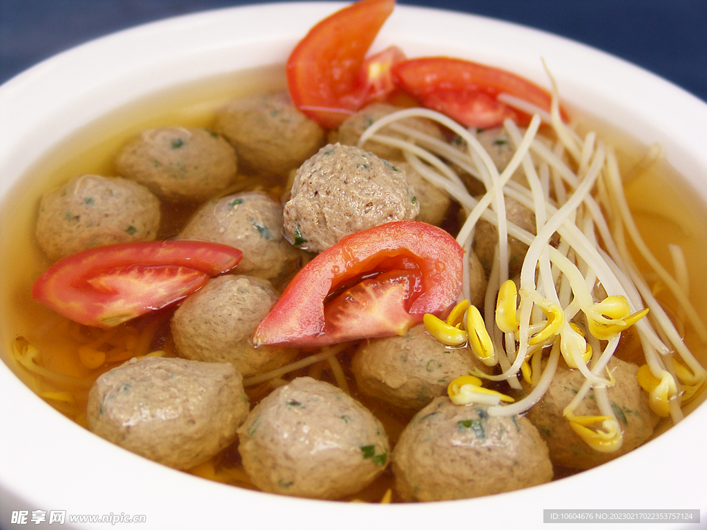 豆芽圓子湯