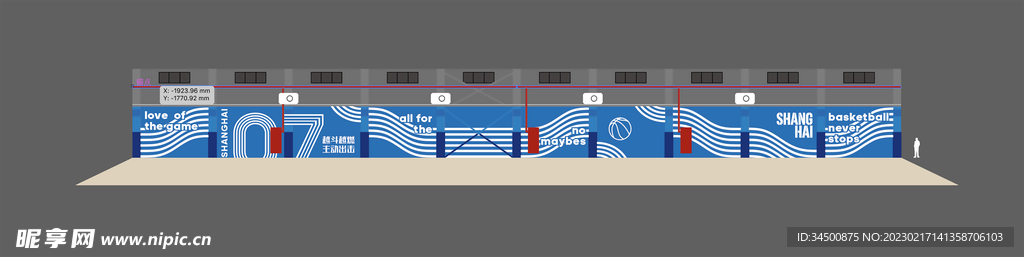 上海篮球场管矢量文件