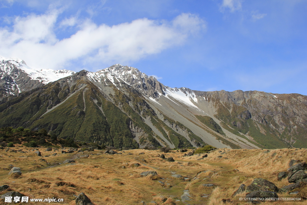 新西兰库克山国家公园 雪山