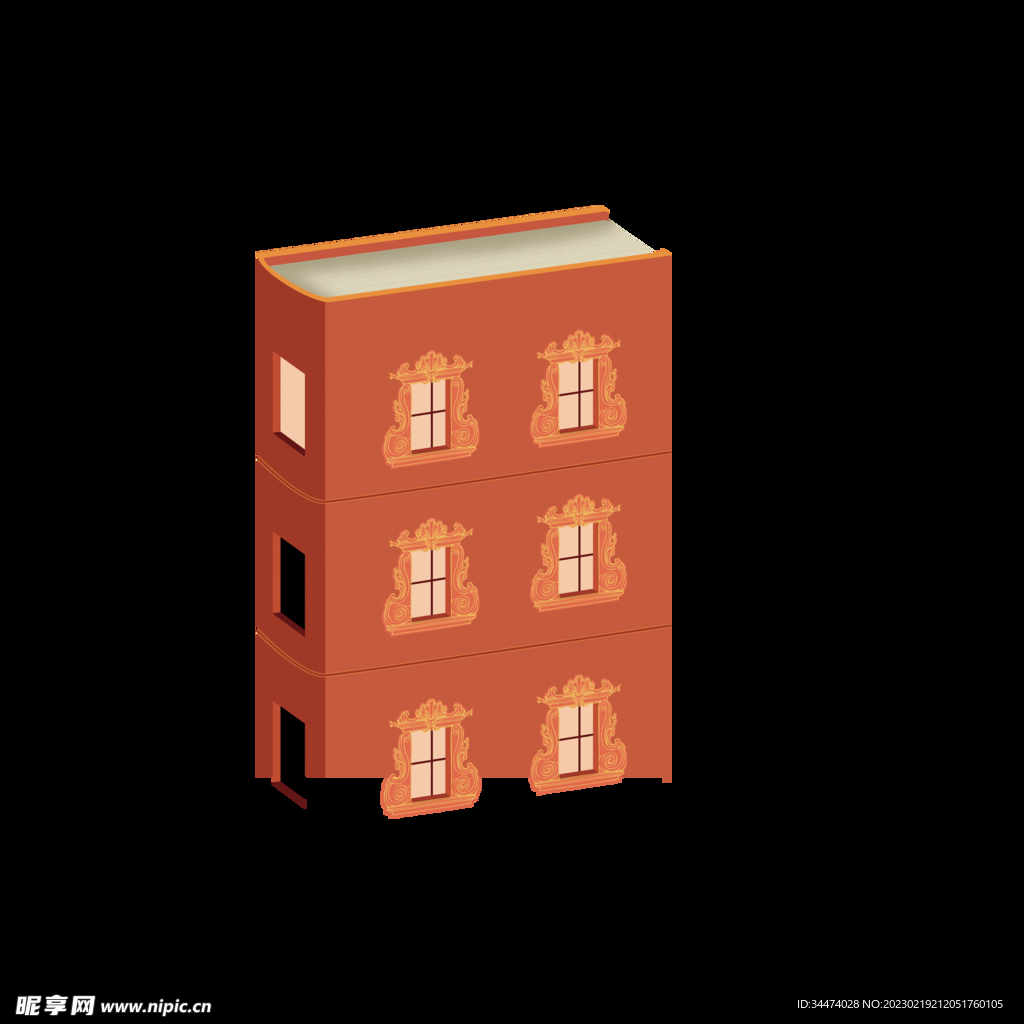 棕色 創意 書本