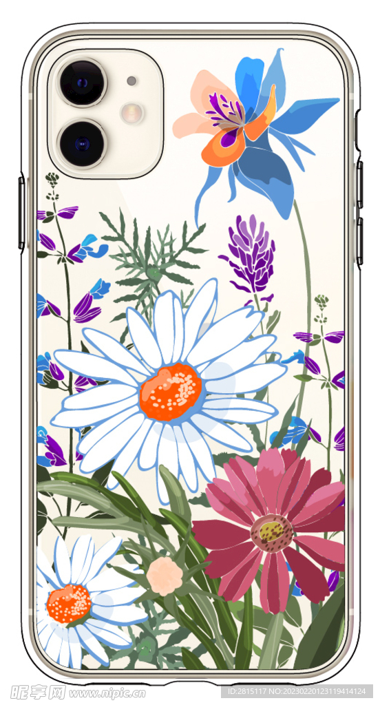 创意手机壳效果图 漂亮菊花