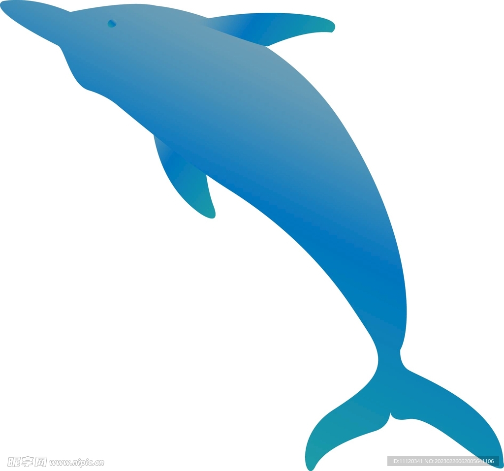 海豚手绘环保插画