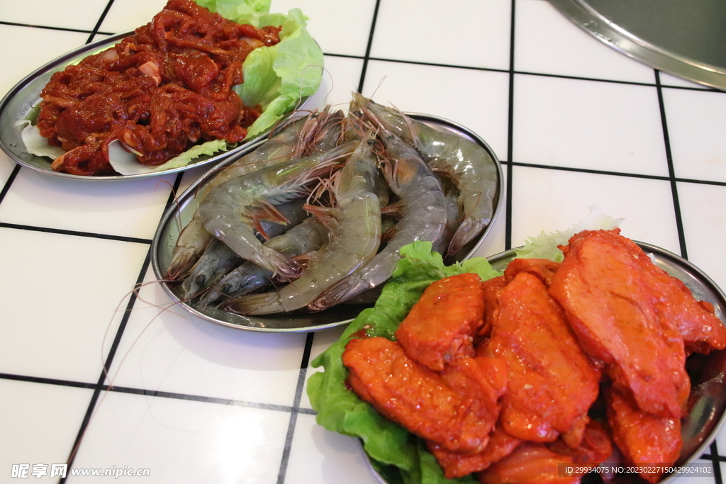 蝦 牛肉 