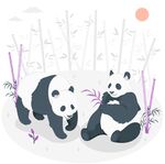 熊猫矢量插画