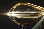 大桥夜景 跨江大桥 城市夜景
