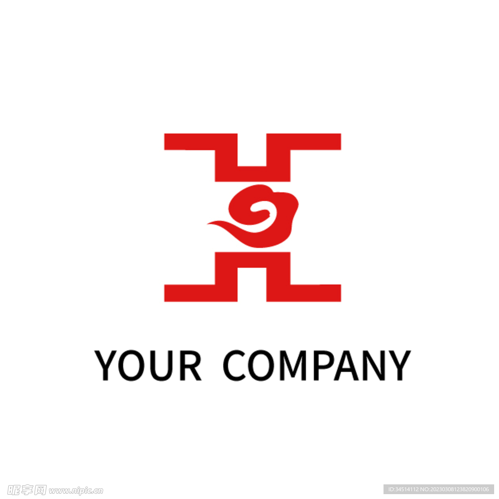长城祥云logo设计