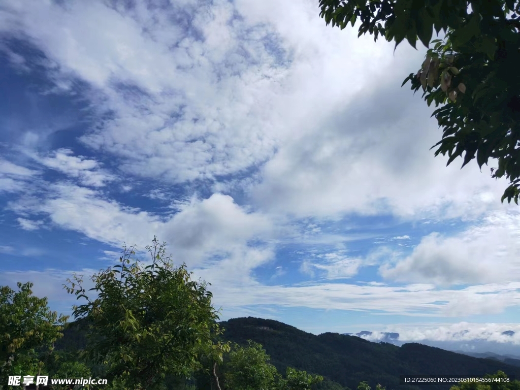白云 背景 藍天 清新 天空
