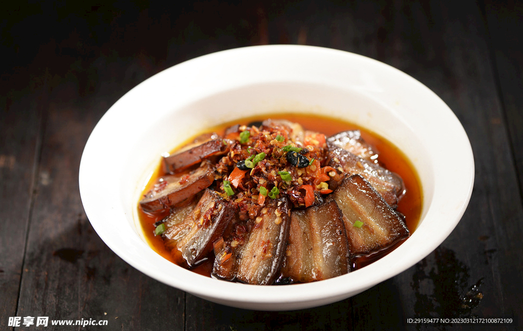 豆辣蒸臘肉