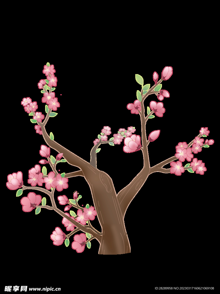 桃花春天PNG圖