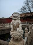 北京故宫断虹桥石狮子