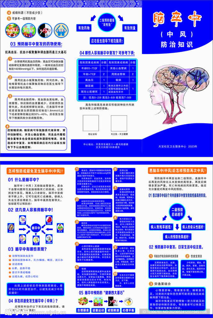 脑卒中防治折页