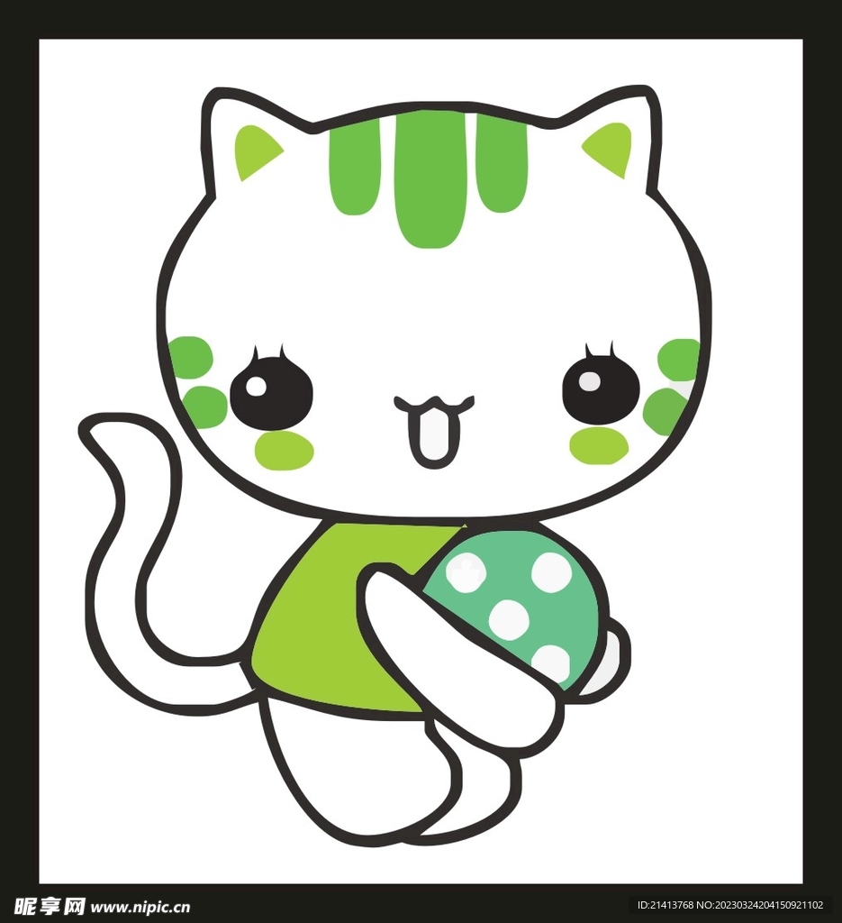 手繪卡通小貓
