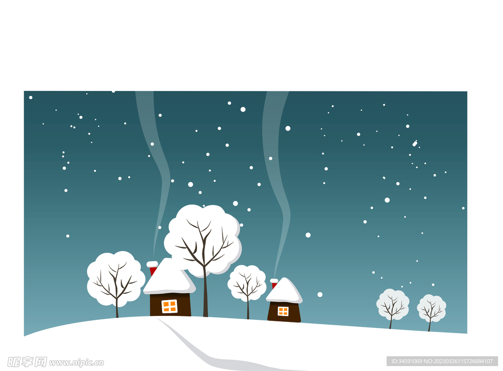 雪夜小屋